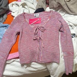 Bongo Pink Knit Sweater for Women